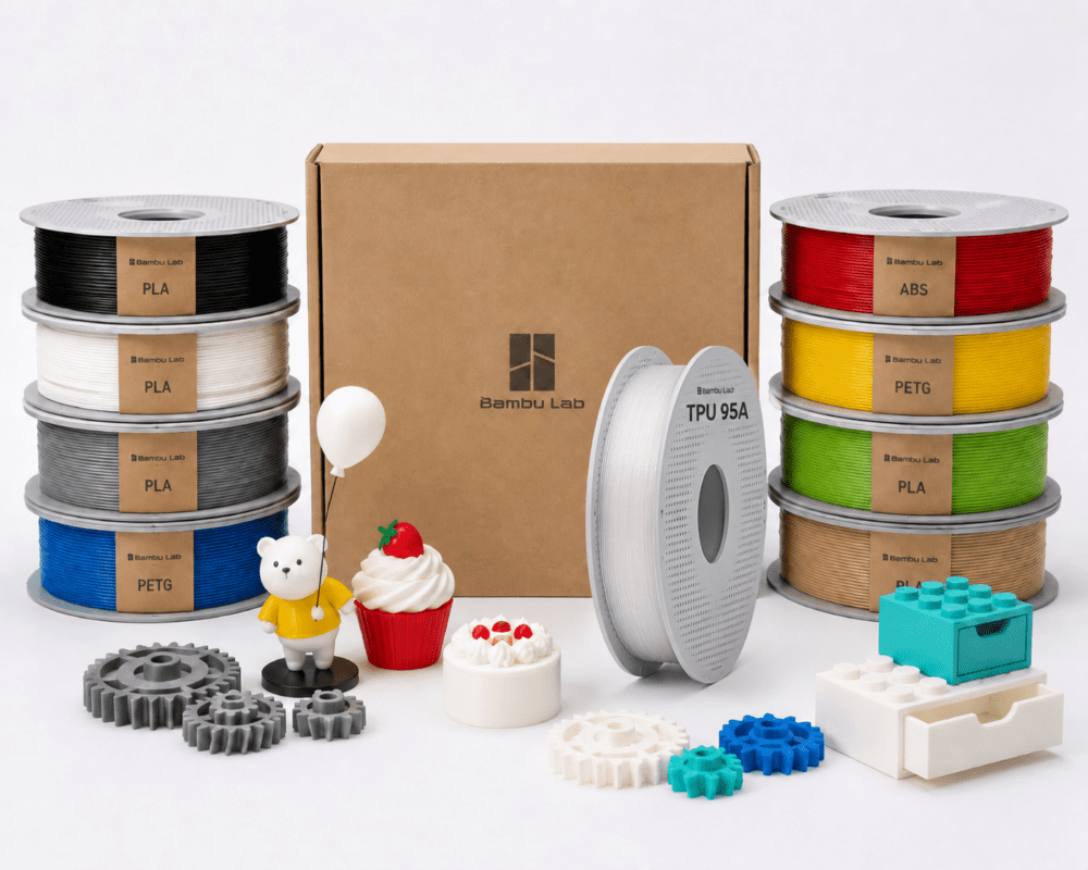 materiales impresion 3D Bambu Lab Ecuador filamentos PLA PETG ABS ASA TPU PA oficiales